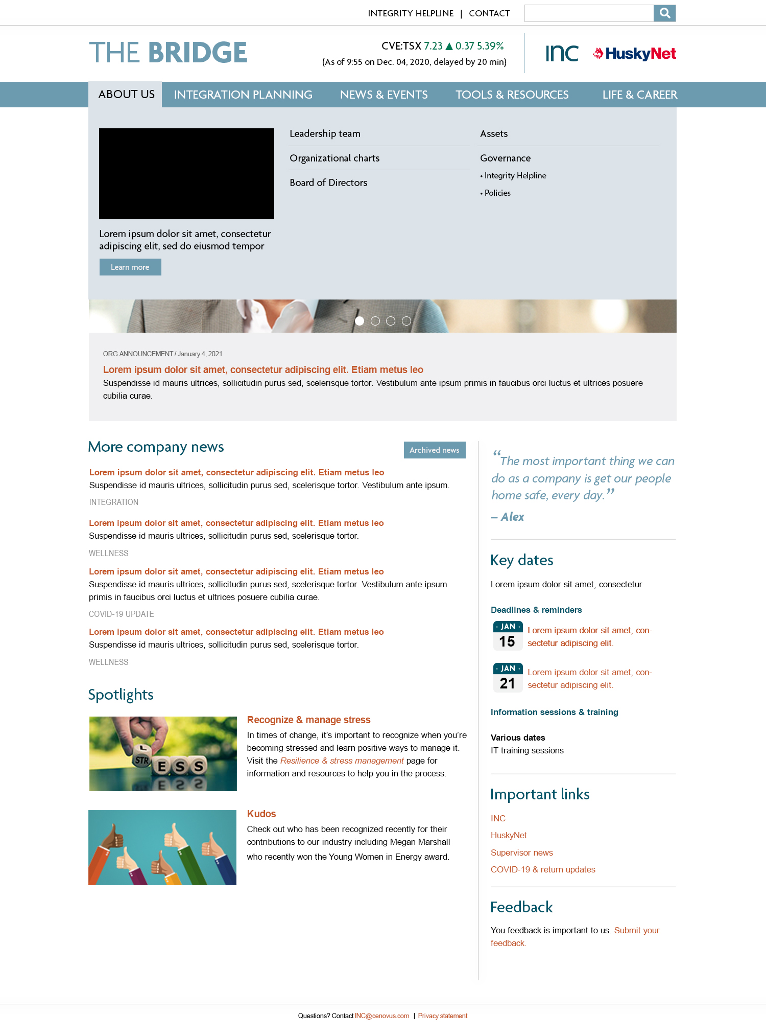 Intranet Design - Marie Nava